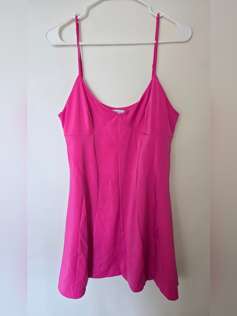 Oh Polly Edonia Triangle Cup A-Line Mini Dress - Hot Pink